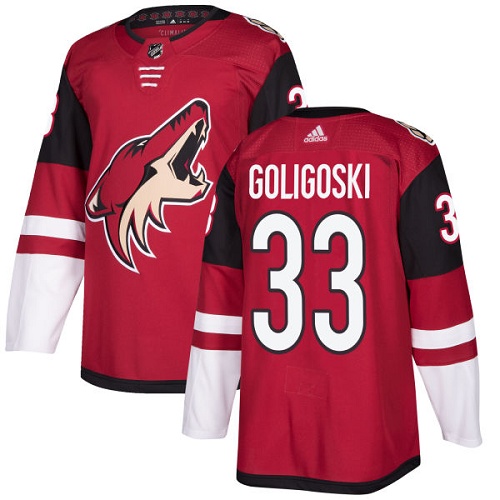 Adidas Men Arizona Coyotes #33 Alex Goligoski Maroon Home Authentic Stitched NHL Jersey